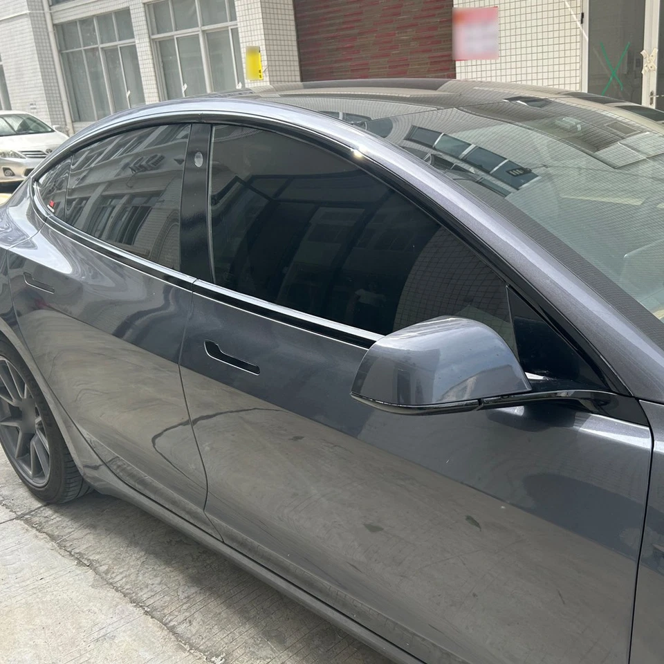 Matte/Glossy Black Chrome Delete Window Trims For Tesla Model 3 2017-2025 Foto 4 de 4