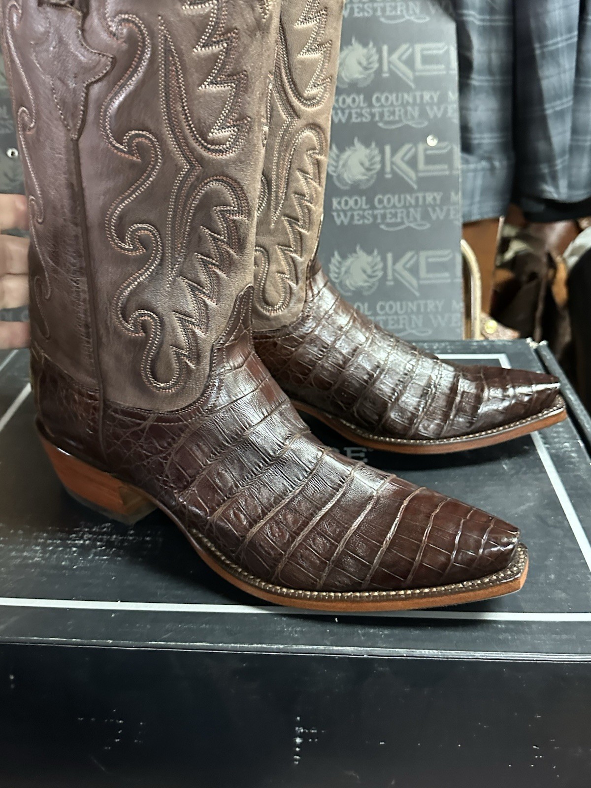 Lucchese Classics BOOTS SIZE 9.5D Ultra Belly Caiman Crocodile Belly Handmade image 5