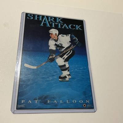 Vintage  Shark Attack  San Jose Sharks Pat Falloon Promo Poster Card 4x6