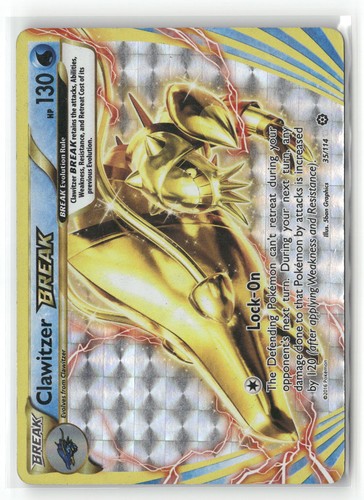 Clawitzer BREAK 35/114 BREAK Steam Siege Pokemon Holo Damaged