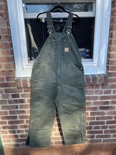 carhartt quilted bib overalls Olive Green 40x30