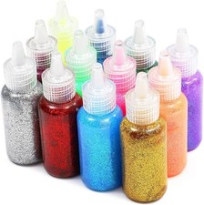 Bright Creations Glitter Glue for Yellow,Orange,Blue,Green,Pink,Silver,Purple