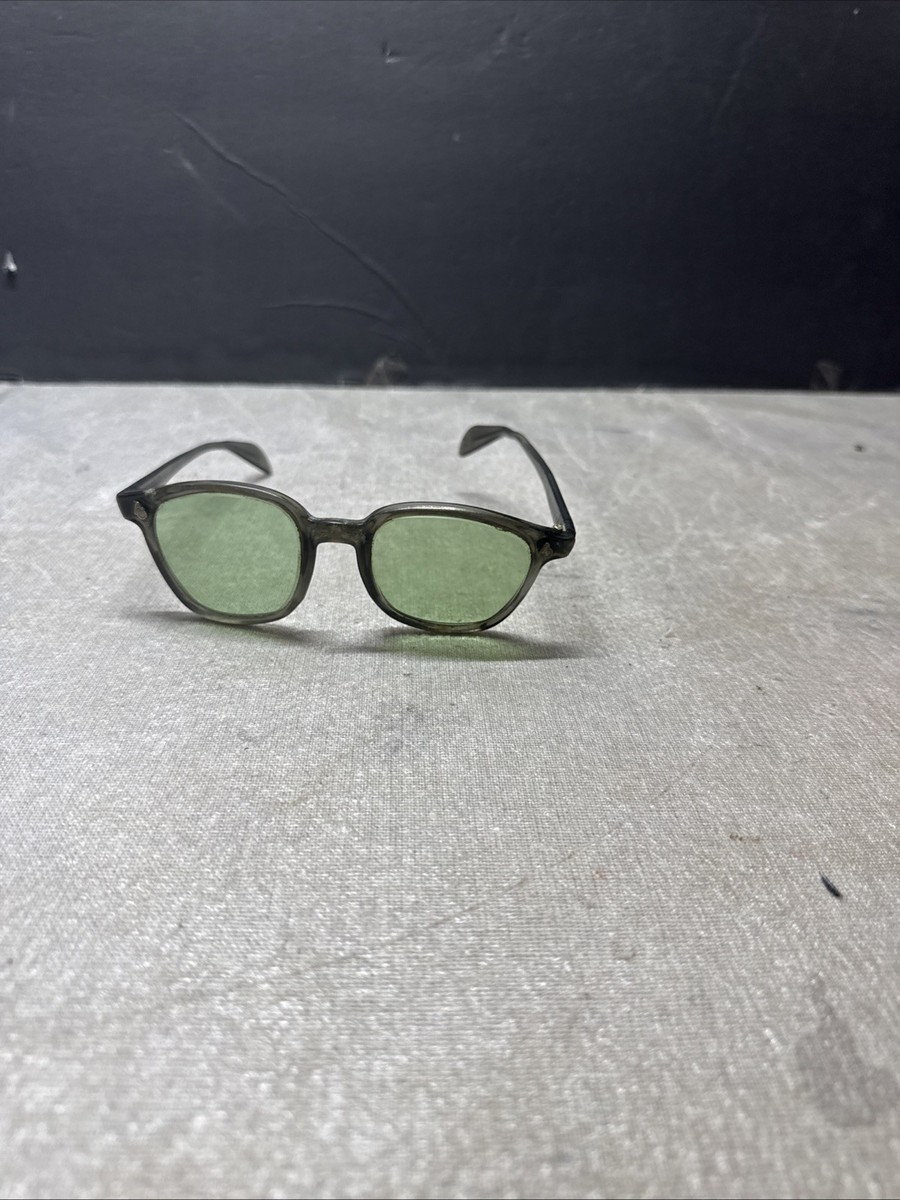 小物 vintage AMERICAN OPTICAL ao safety Rare Vintage American Optical AO Safety glasses Green Color Tinted