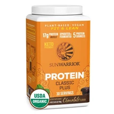 Sunwarrior Classic Plus Vegan Protein Powder Peas & Brown Rice Raw Organic 1.63l