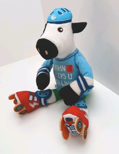 Chick-Fil-A Cow "Chikin Keeps U Rolling" 9.5" Plush Rollerskates Stuffed Toy - Picture 2 of 6