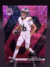 2025 Panini Mosaic Troy Franklin #16 No Huddle Pink Disco Mosaic Prizm /20 
