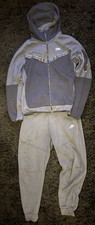 Nike Men's Tech Fleece Navy Blue Full Tracksuit (Hoodie & Joggers) Size M