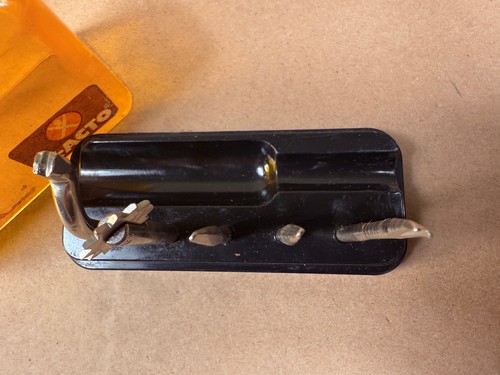 Set brunitura modellismo pelle X-Acto vintage con custodia - Foto 6 di 7