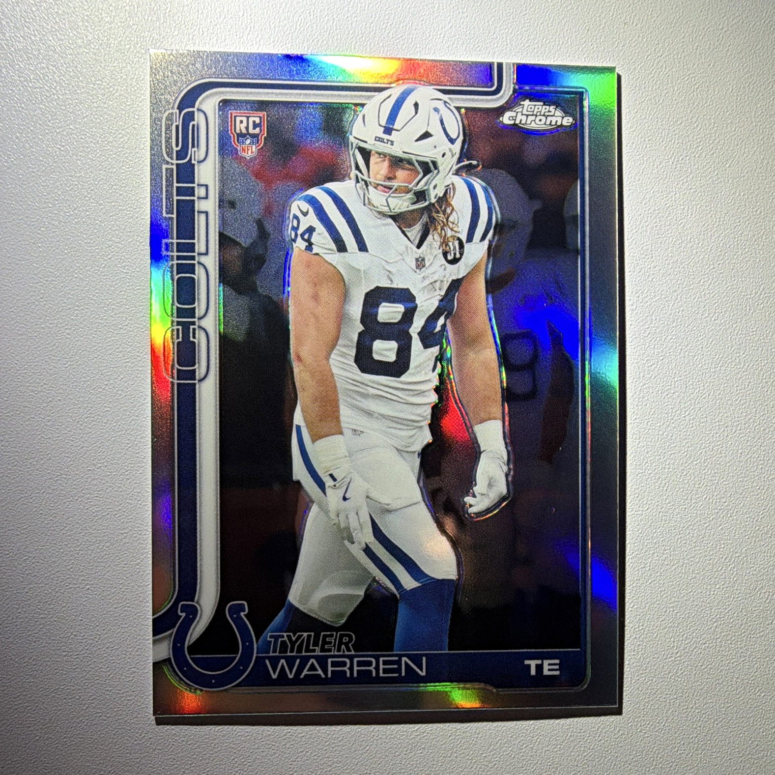 Topps 2025 Topps Chrome Tyler Warren RC Rookie Refractor #346 Colts