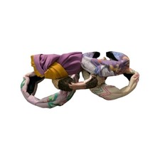 5 Multicolor Fabric Sequin Beaded Women's Headbands Chevron Floral Abstract Set