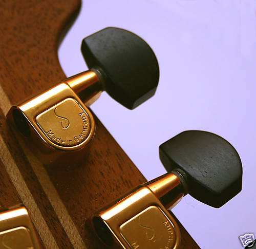 EBONY GUITAR MACHINES TUNER BUTTONS SCHALLER GROVER fs - Bild 2 von 2