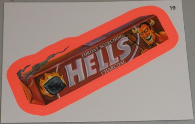 WACKY PACKAGES SERIES #9 - HELLS THROAT LOSENGER - RED-PINK BORDER