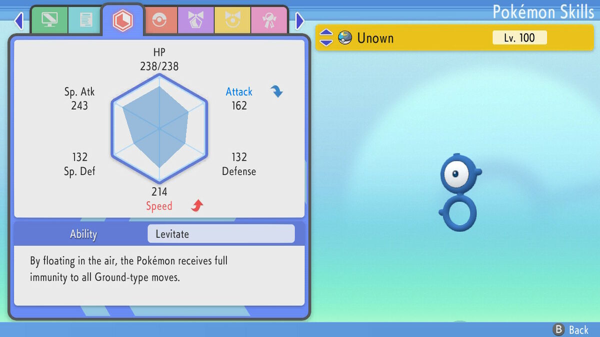 Shiny/non-shiny Unown 6IV Brilliant Diamond/shining Pearl 