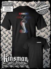 Carroll Shelby Red White Blue Cobra USA Logo 2-Sided T-Shirt