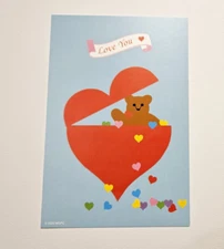 Mrs. Grossman’s Sticker Club ~Happy Valentine's Day February 2020~ Bear Postcard