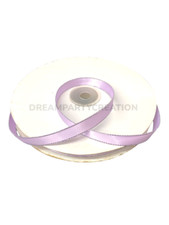 3/8" LAVENDER Double Face Satin SILVER EDGE 3/8" Ribbon 50 Yards