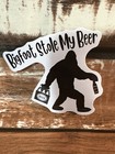 Bigfoot Stole My Beer Sticker Funny Tool Box Cooler Garage Cool, Skateboard Cup
