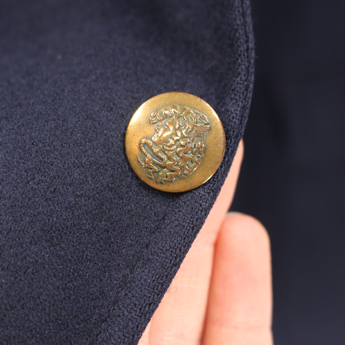 VTG Pendleton Wool Navy Blue Single Breasted Brass Medusa Head Button Blazer 44S - Picture 4 of 8