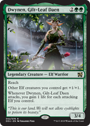 1x DWYNEN, GILT-LEAF DAEN - ELF - Duel Deck/Commander MTG - Magic the Gathering - Foto 1 di 2