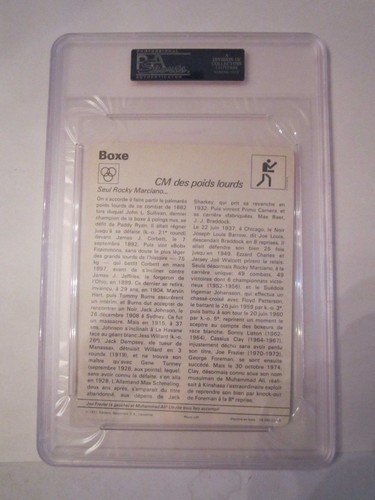 1976-80 CM HEAVY W. ALI BOXING CARD #21-19 PSA GRADED 5 (FRENCH) SPORTSCASTER - Picture 2 of 2