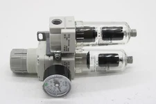 SMC AW20-02C-A Filter W/ G36-10-01 Gauge + AFD20-02C-A