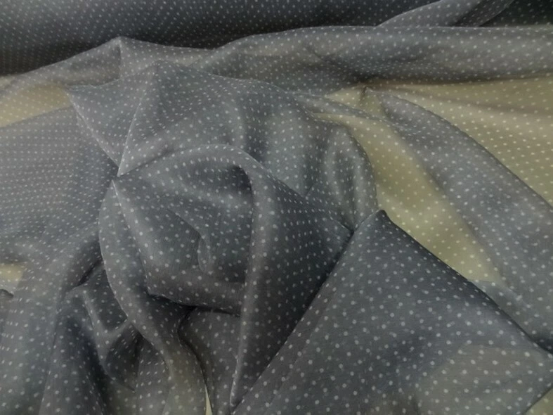 Tissu Mousseline De Soie Noir 100% - 1.15m De Large, Parfait Pour Robes, Rideaux Et Créations