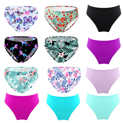 DE Mädchen Bikini Hose mit elastischer Bund Atmungsaktive Badeslip Schwimmhose