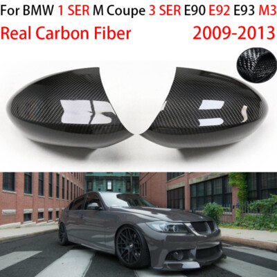For BMW 1 3 SER M Coupe E90 E92 E93 M3 Real Carbon Fiber Rearview Mirror Cover