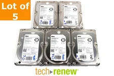 Lot of 5 Dell Constellation ES.3 | 3.5" SAS | 4TB | DP/N 0529FG | ST4000NM0023