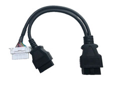 Obd11 Obd2 Y Splitter 16 Pin Male To Dual Female Connectors Extension Cable New