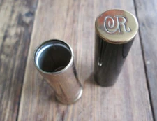 Vintage Charles of the Ritz (EMPTY) Lipstick Container Gold Black Refillable