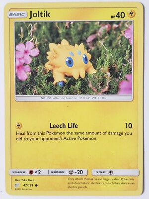 Joltik 47/181 LP - Yuka Morii Clay Art Team Up Pokemon Card $2