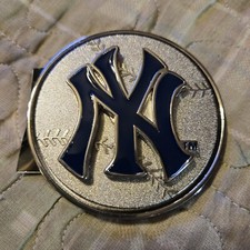 MLB NEW YORK YANKEES SPINNER Metal Belt Buckle
