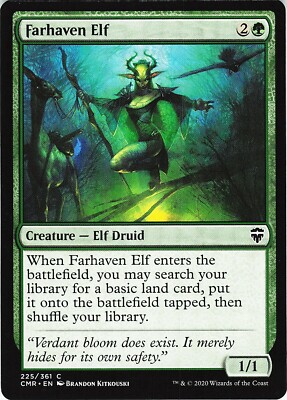MTG CMR Commander Legends Farhaven Elf Card 225/361 C