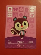 POPPY ANIMAL CROSSING AMIIBO SERIES 1 CARD #052 TRACKED AU POST 