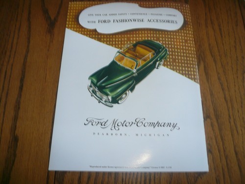 1946 1947 1948 Ford Sales Brochure - With Fashionwise Accessories - Picture 8 of 8