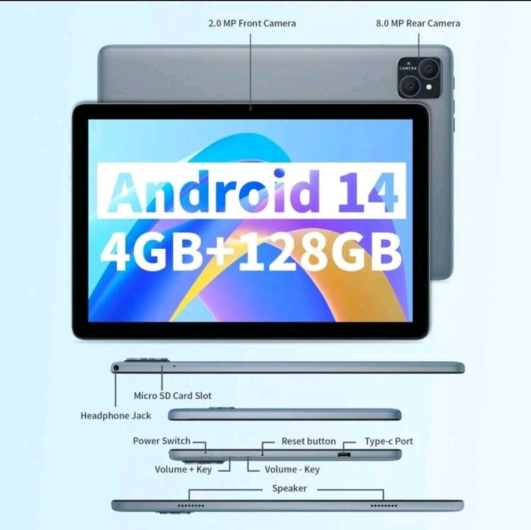 PRITOM 2024 Android 14 Tablet PC(A523 8-Core 1.8Ghz/4GB(4+4GB Expand)RAM/128GB PRITOM 2024 Android 14 Tablet PC(A523 8-Core 1.8Ghz/4GB(4+4GB Expand)RAM/128GB