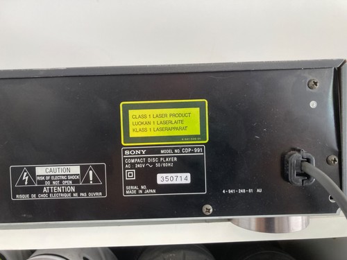 Sony CDP-991 CD player with remote - Picture 5 of 6