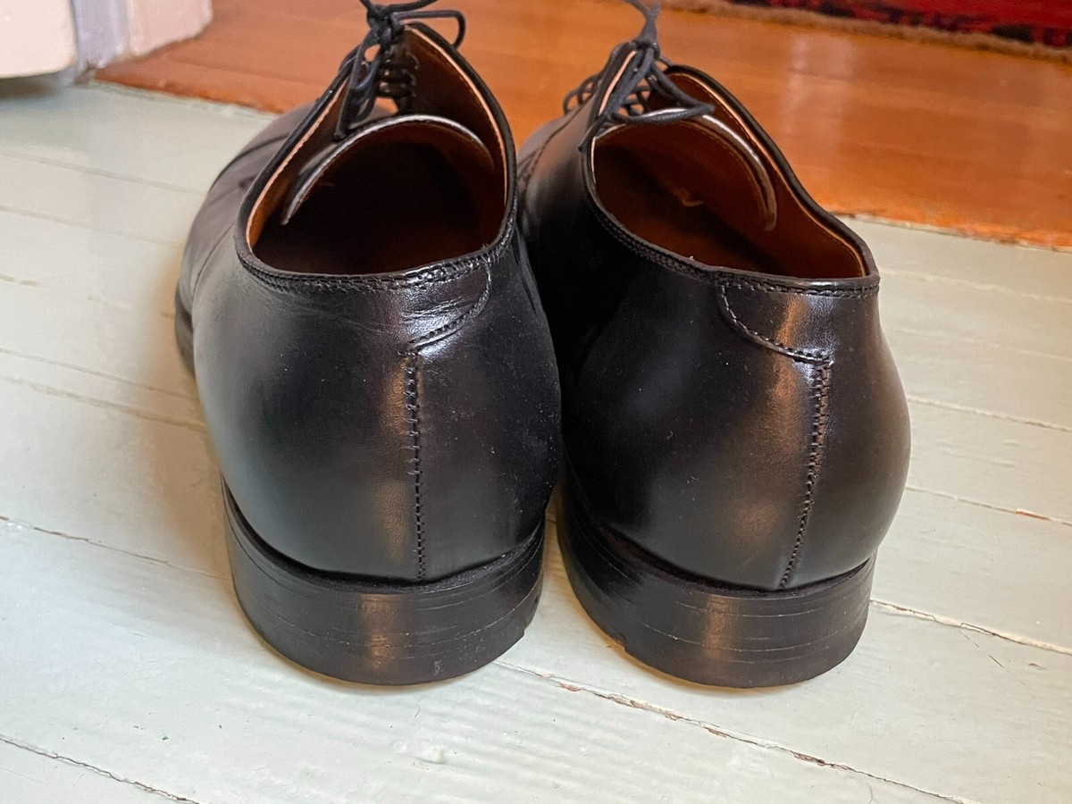 Alden 00052 Black Calfskin Straight Tip Blucher Size 12 Preowned 