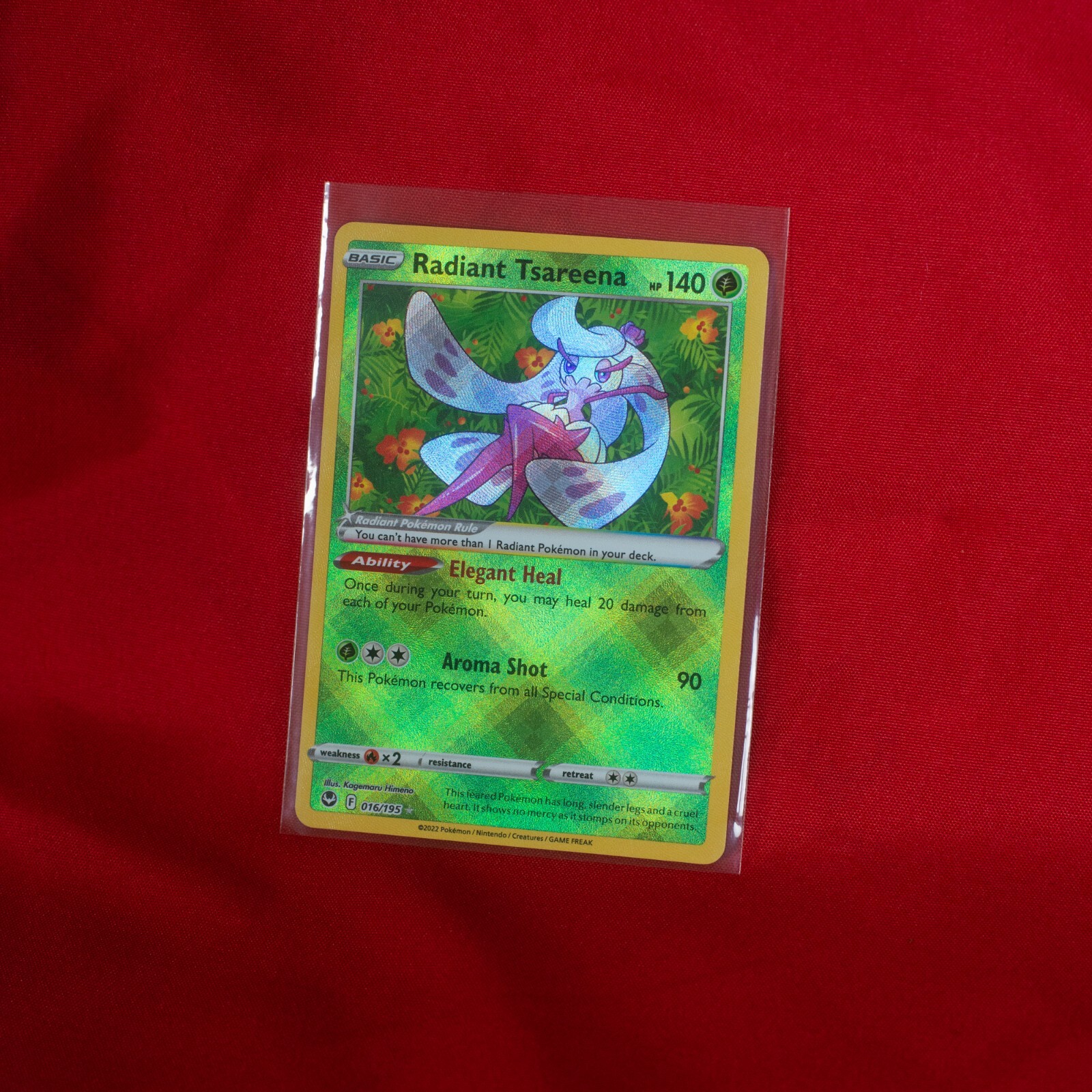 Radiant Tsareena 016/195 Silver Tempest Card Pokemon tcg NM/M SWSH12