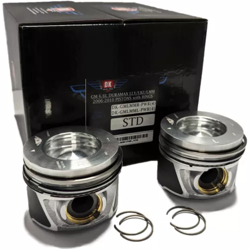 New DK Piston Set (8) w/ Rings - STD - 2006-2010 GM Duramax 6.6L LLY / LBZ / LMM