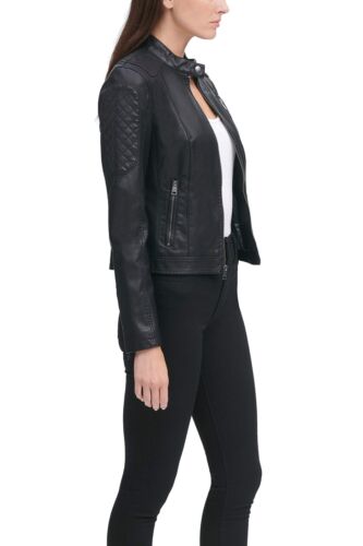 Levi's Women's Faux Leather Motocross Racer Jacket Standard, Black, Small - Picture 3 of 3
