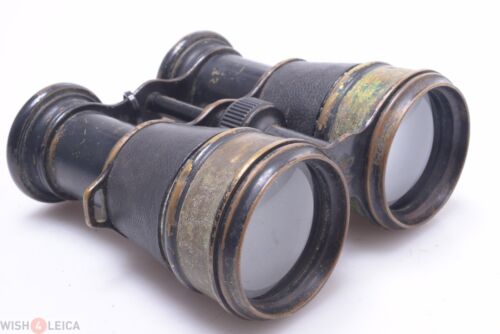 ✅ BINOCULARS, GALILEAN FRENCH IRIS DE PARIS AUTO ‘CAR ENGRAVED’ ANTIQUE BRASS - Picture 3 of 7