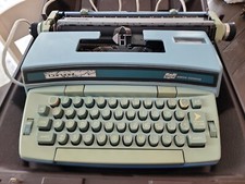 Vintage Blue Smith Corona Coronet SUPER 12 Electric Typewriter w Carry Case thumbnail