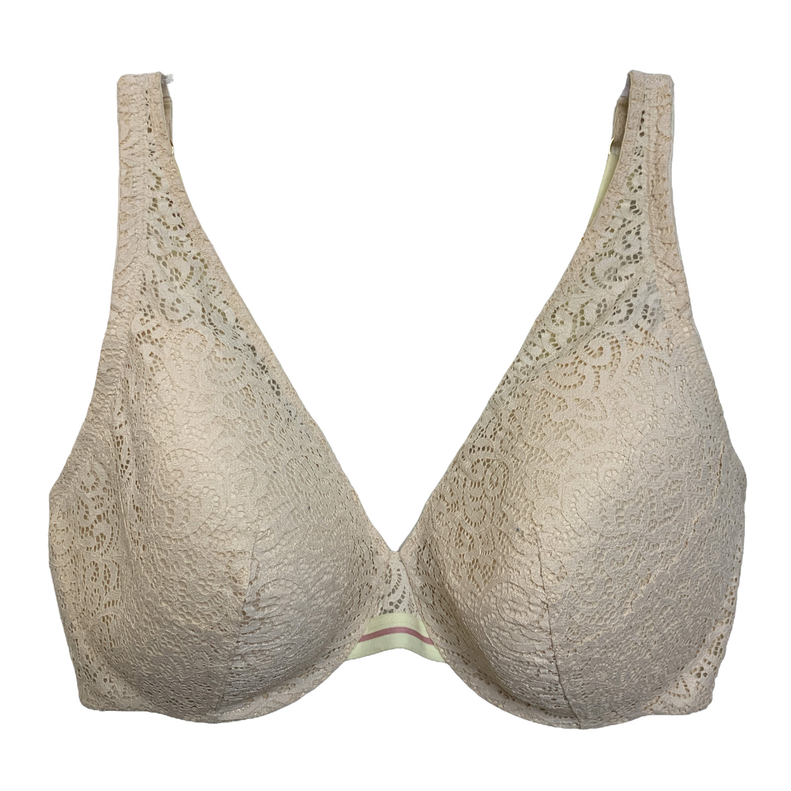 ThirdLove Artisan Lace Plunge Bra Cream Plus Size 40E Gem