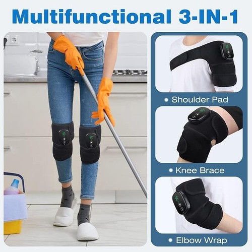 ONIYEA Knee Massager, Heated Knee Braces with Vibration and Heat 3 Modes New - Picture 10 of 12