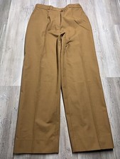 Vintage Calvin Klein Khaki Trousers 80s 90s Union Made Size 14 See Measurements