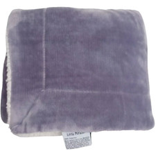 Little Miracles Purple Plush Baby Blanket Costco Solid Beige Sherpa Backside