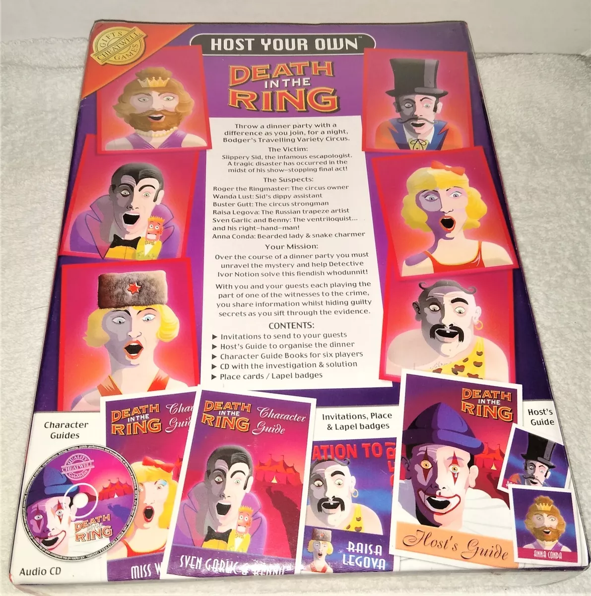 Circus Murder Mystery Host Your Own Game Kit