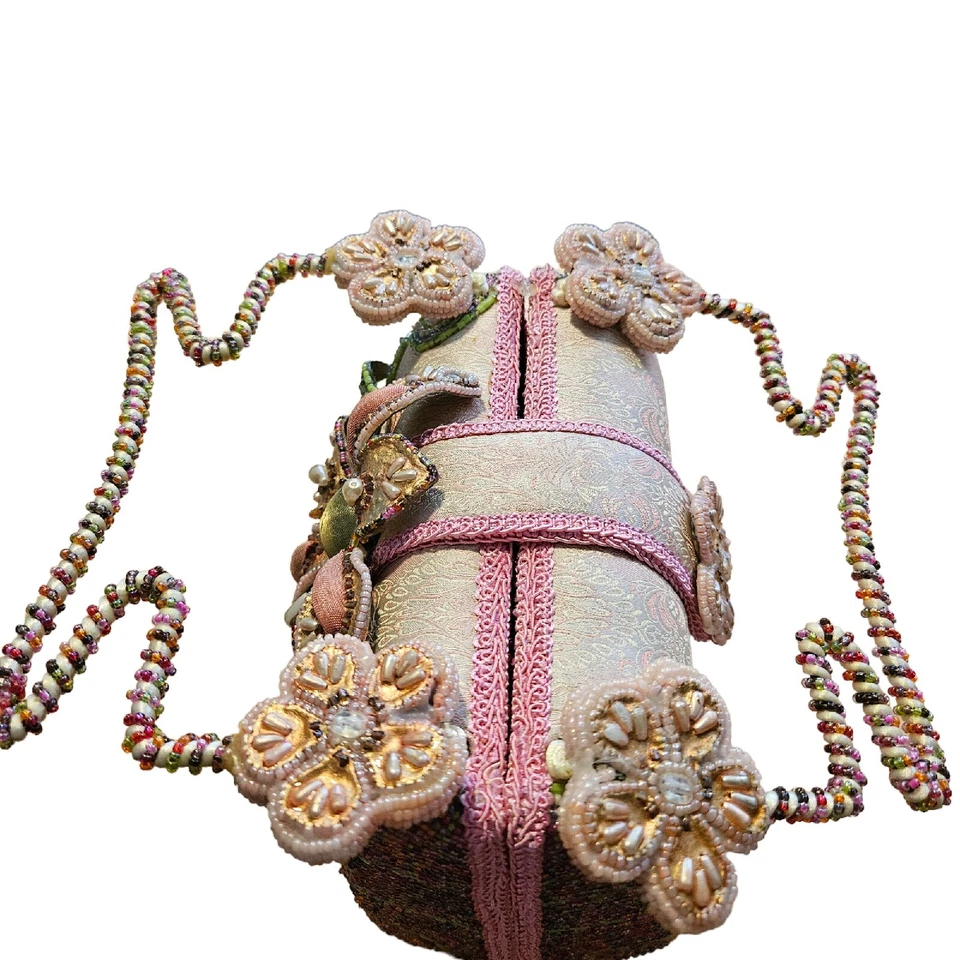 Mary Frances Bolso Flor Cartera Bolso de Mano Excelente Estado con Bolsa para el Polvo Foto 4 de 4